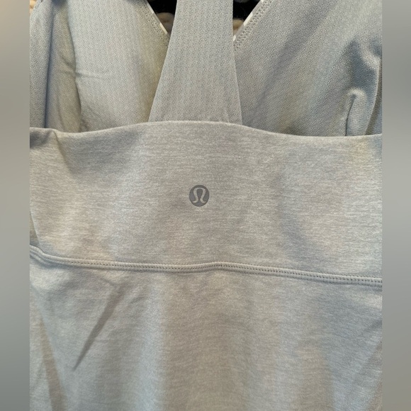 SOLD- Lululemon Tank Top Womens Size 0 XXS Grey White Thick Straps Stripes - Picture 5 of 6